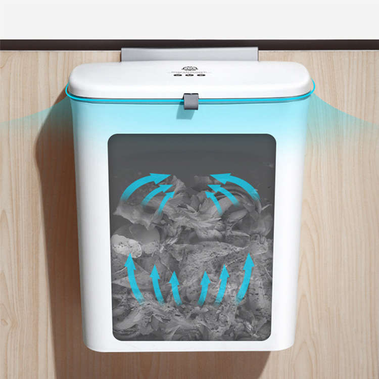 Kitchen Wall-Mounted Trash Can Wholesale with Lid Domestic Toilet Creative Living Room Dust Basket + Garbage Bag Combination