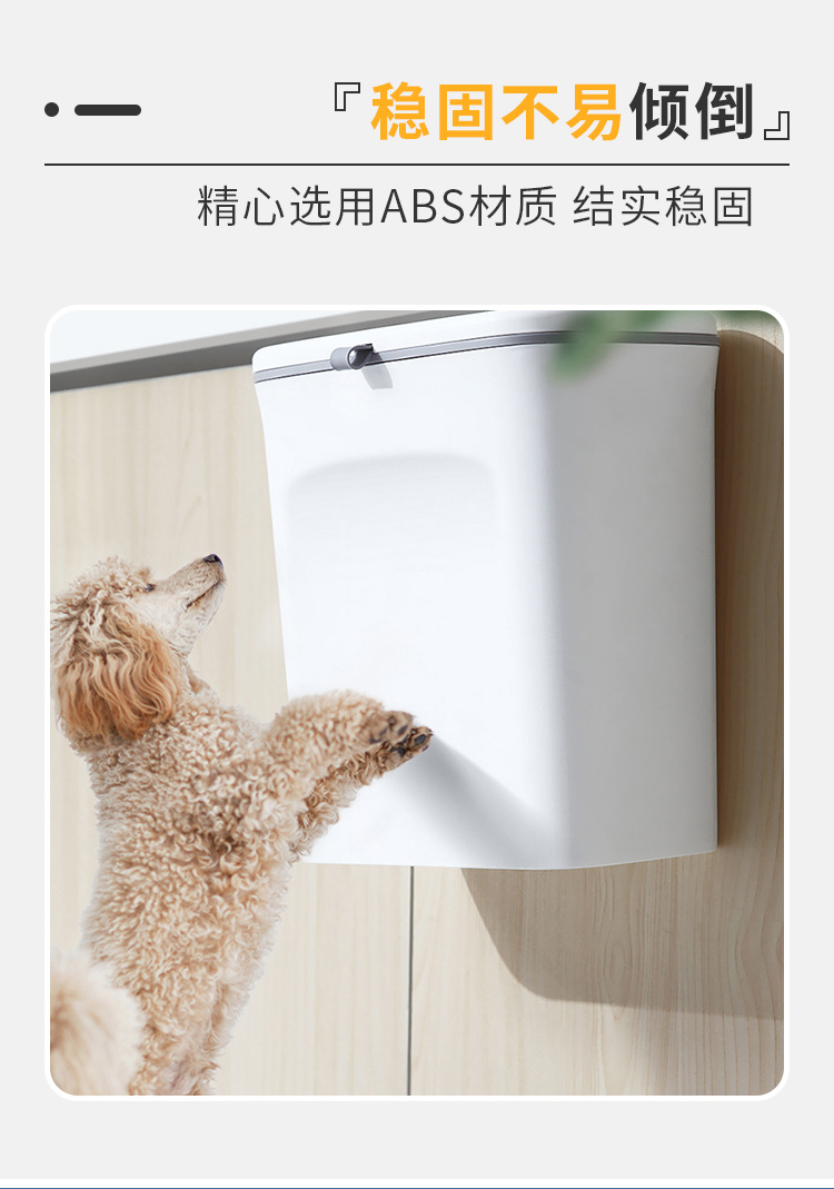 Kitchen Wall-Mounted Trash Can Wholesale with Lid Domestic Toilet Creative Living Room Dust Basket + Garbage Bag Combination