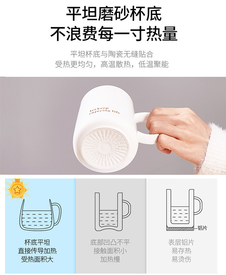 Internet Celebrity Thermal Cup 55 Degrees Heating Coaster Insulation Warm Cup Thermal Cup Pad Ceramic Heating Coaster Internet Celebrity Thermal Cup 55 Degrees Heating Coaster Insulation Warm Cup Thermal Cup Pad Ceramic Heating Coaster