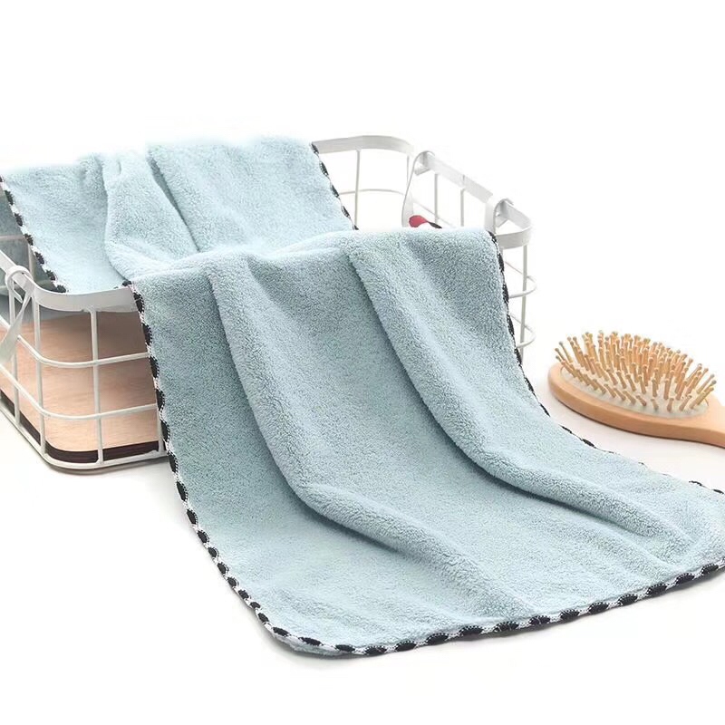 Coral velvet towel polyester brocade super absorbent lace hair towel bear towel gift 35*75