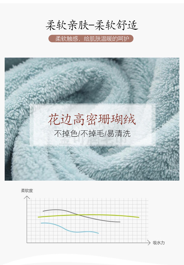 Coral velvet towel polyester brocade super absorbent lace hair towel bear towel gift 35*75