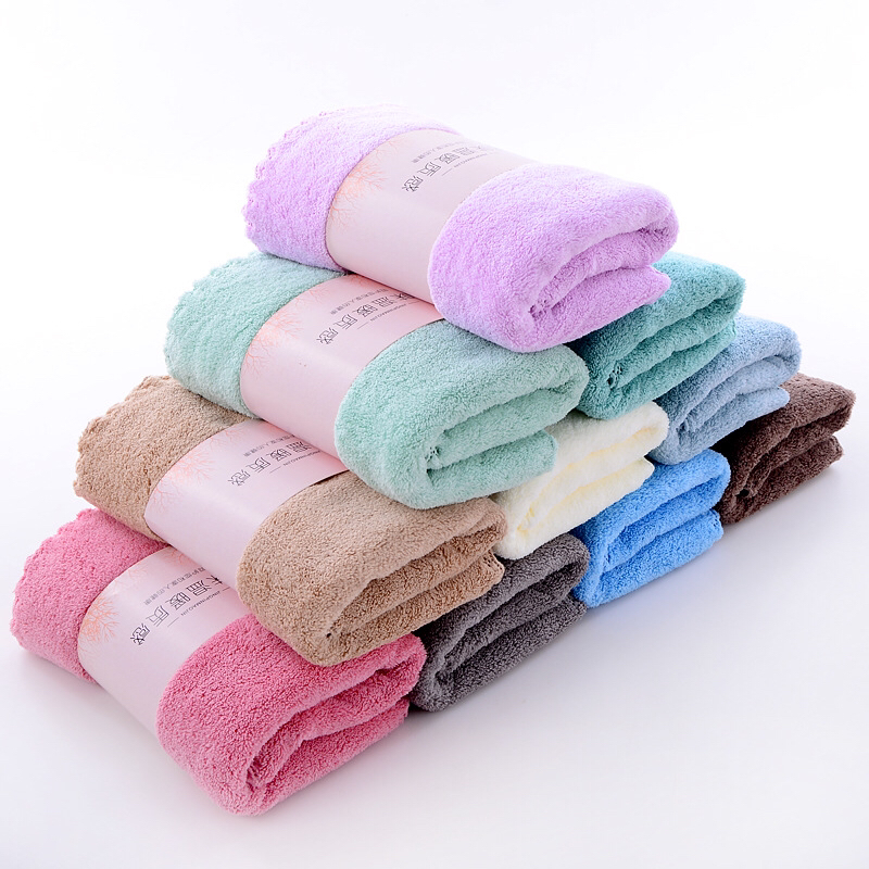 Coral velvet towel polyester brocade super absorbent lace hair towel bear towel gift 35*75