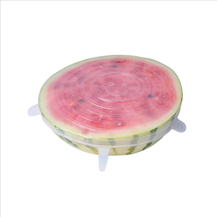 Amazon hot style hot silicone preservation cover round 6-piece set of stretchable Cup bowl cover plastic wrap