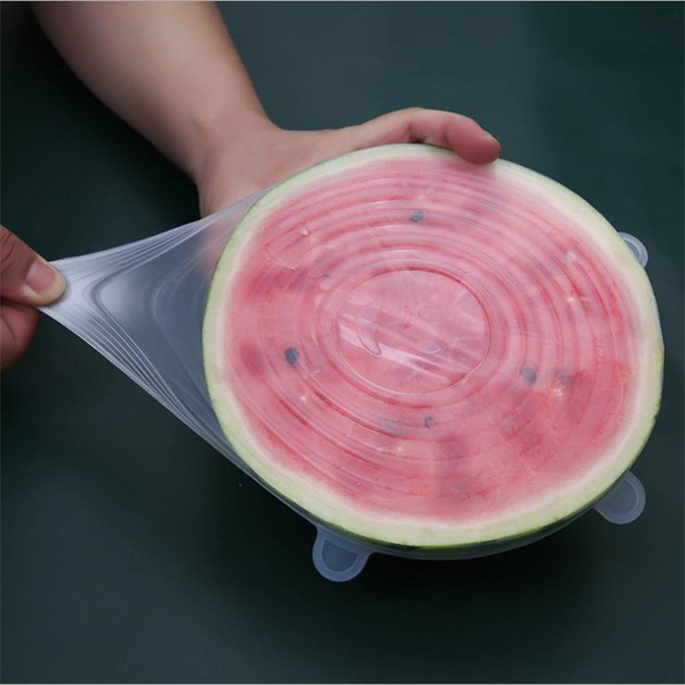 Amazon hot style hot silicone preservation cover round 6-piece set of stretchable Cup bowl cover plastic wrap
