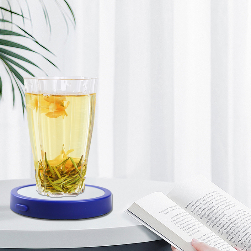 Thermal Cup Pad USB Heating Coaster Metal Base 90 Degree Coffee Milk Vacuum Dish Cup Warming Holder Gift