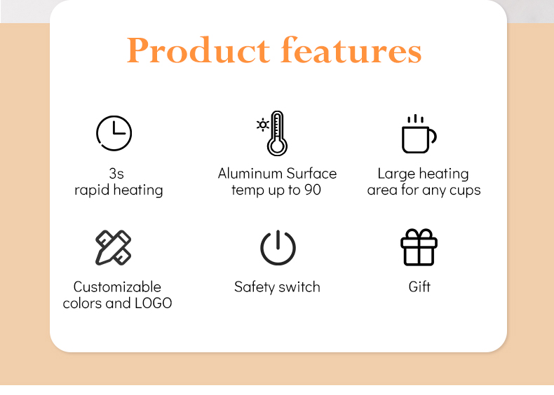 Thermal Cup Pad USB Heating Coaster Metal Base 90 Degree Coffee Milk Vacuum Dish Cup Warming Holder Gift Thermal Cup Pad USB Heating Coaster Metal Base 90 Degree Coffee Milk Vacuum Dish Cup Warming Holder Gift