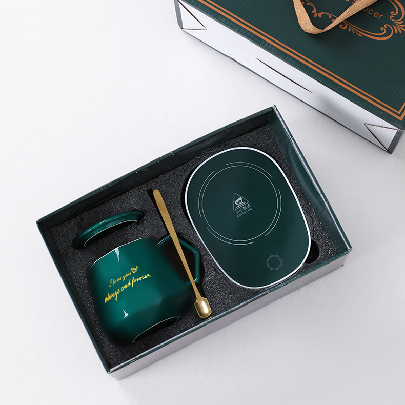 55 Degrees Constant Temperature Warm Cup Set Constant Temperature Heating Coaster Mug with Hand Gift Company Gift Printed Logo 55 Degrees Constant Temperature Warm Cup Set Constant Temperature Heating Coaster Mug with Hand Gift Company Gift Printed Logo