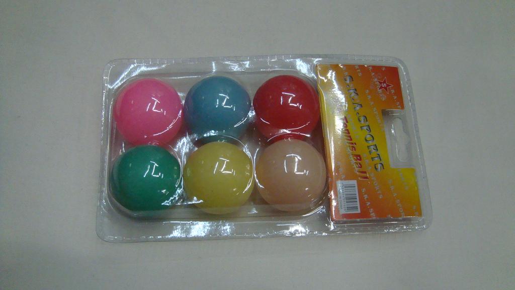 Double bubble touch color blister card PP plastic toys table tennis