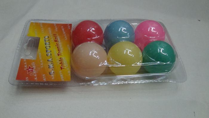 Double bubble touch color blister card PP plastic toys table tennis