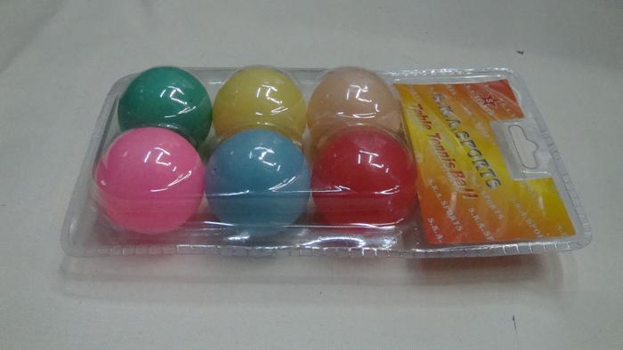 Double bubble touch color blister card PP plastic toys table tennis