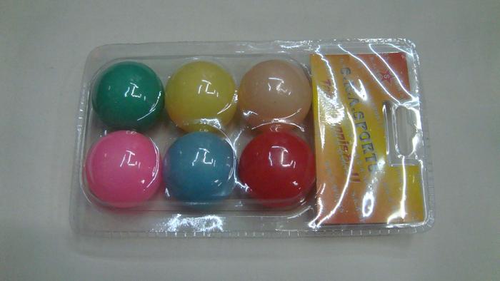 Double bubble touch color blister card PP plastic toys table tennis