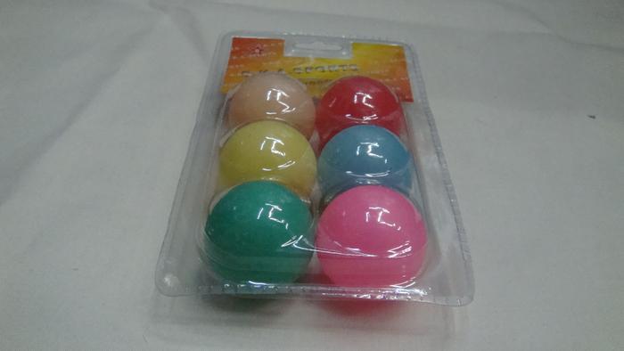 Double bubble touch color blister card PP plastic toys table tennis