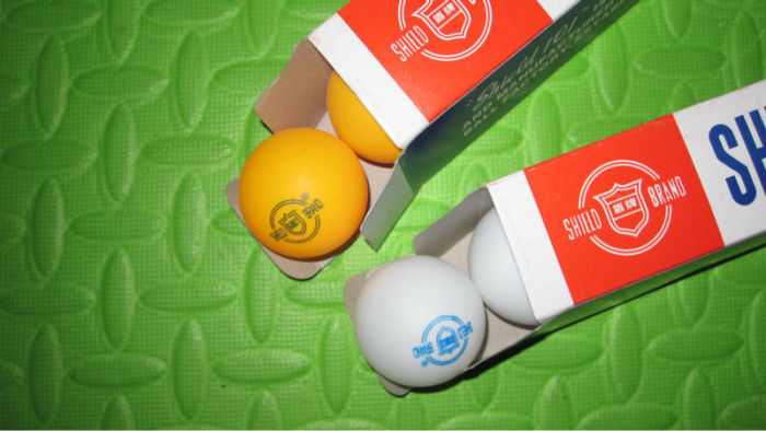 Double bubble touch color blister card PP plastic toys table tennis
