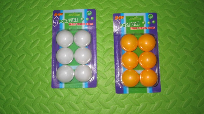 Double bubble touch color blister card PP plastic toys table tennis
