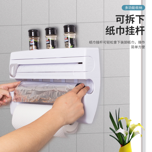 Kitchen Plastic Wrap Storage Rack for Foreign Trade