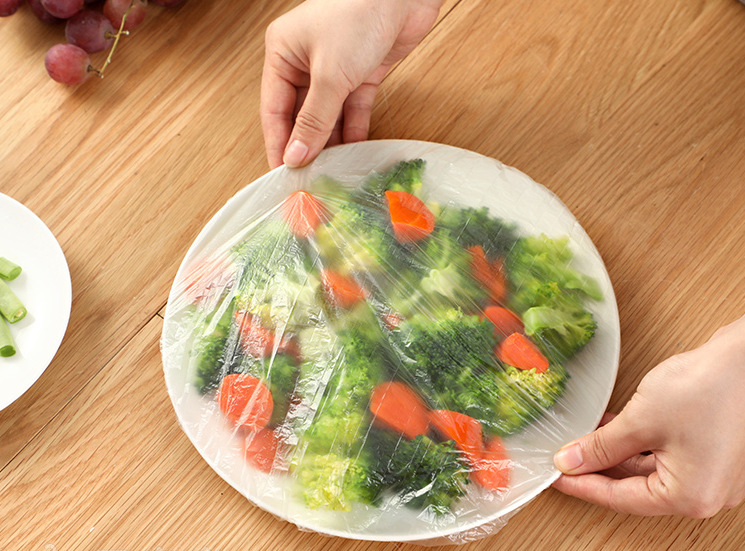 Household Kitchen 100 PCs Disposable Food Cover Disposable Bowl Cover Dust Cover Transparent Food Cover Plastic Wrap Household Kitchen 100 PCs Disposable Food Cover Disposable Bowl Cover Dust Cover Transparent Food Cover Plastic Wrap