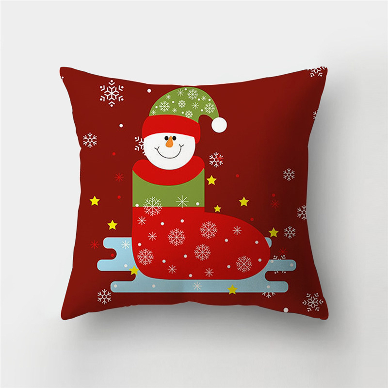 Cross-Border New Arrival Christmas Printed Pillowcase Santa Claus Throw Pillow Cover Home Decoration Sofa Cushion Cushion Cover Cross-Border New Arrival Christmas Printed Pillowcase Santa Claus Throw Pillow Cover Home Decoration Sofa Cushion Cushion Cover