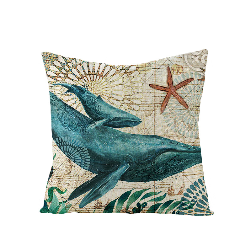 Marine Flax Pillow Cover Graphic Customization Car Cushion Cushion Cover