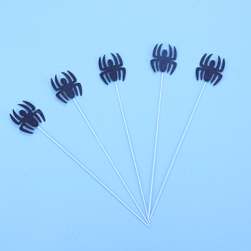 Baking Cake Topper Cartoon Spider Plug-in House Double-Layer Room Card Dessert Table Scene Party Dress up