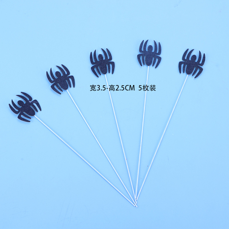 Baking Cake Topper Cartoon Spider Plug-in House Double-Layer Room Card Dessert Table Scene Party Dress up