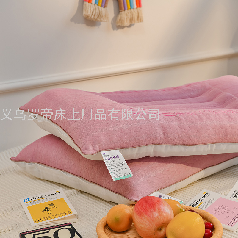 Ketsumeishi Pillow Hotel Single Double Four Seasons Full Head Student Dormitory Cervical Pillow Improve Sleeping Home Pillow Insert