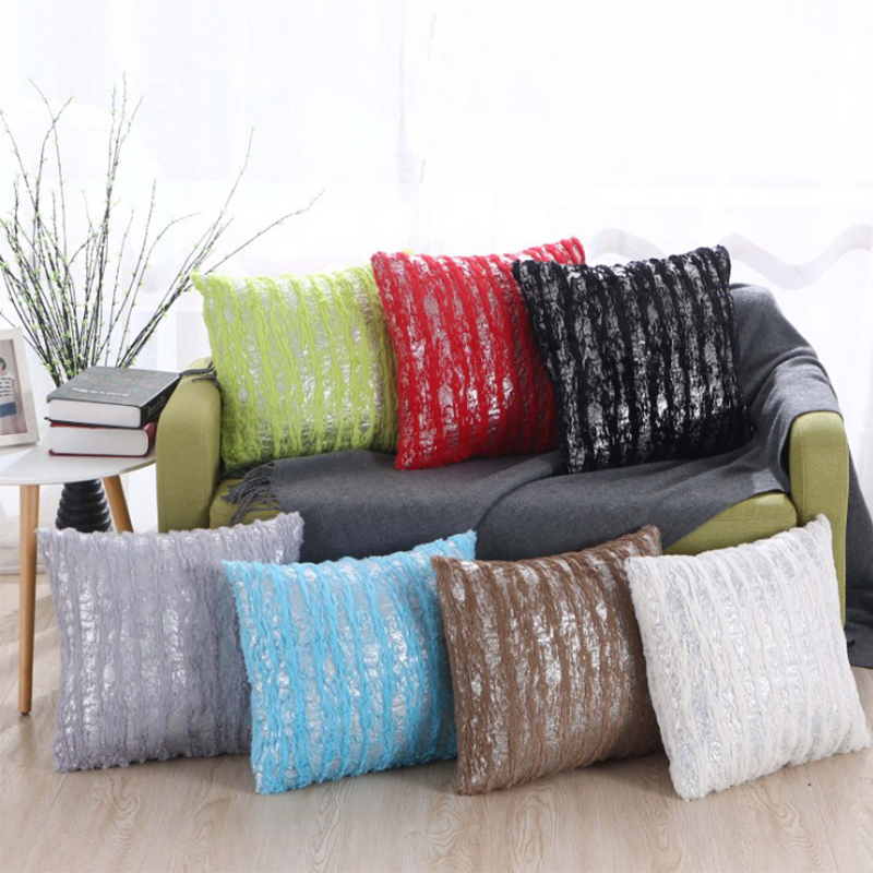 Bronzing Pillow Cover Plush Pillow Cross-Border Home Hot Pillowcase Solid Color Sofa Cushion Fabric Bedside Cushion Bronzing Pillow Cover Plush Pillow Cross-Border Home Hot Pillowcase Solid Color Sofa Cushion Fabric Bedside Cushion