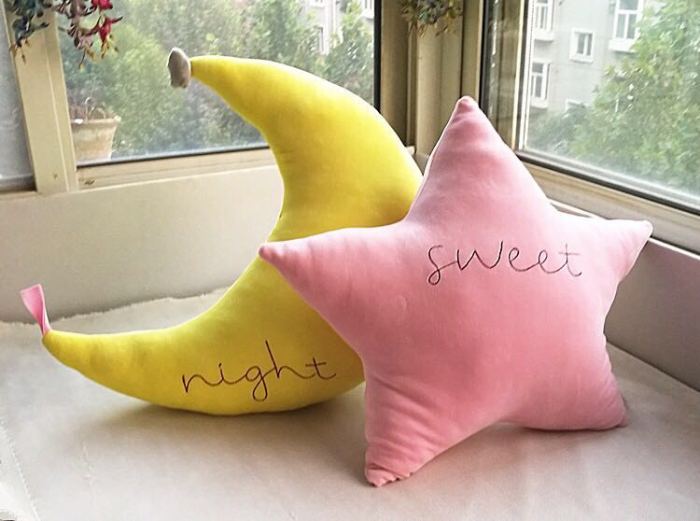 The moon and the stars pillow cushion bed pillow doll creative down cotton The moon and the stars pillow cushion bed pillow doll creative down cotton
