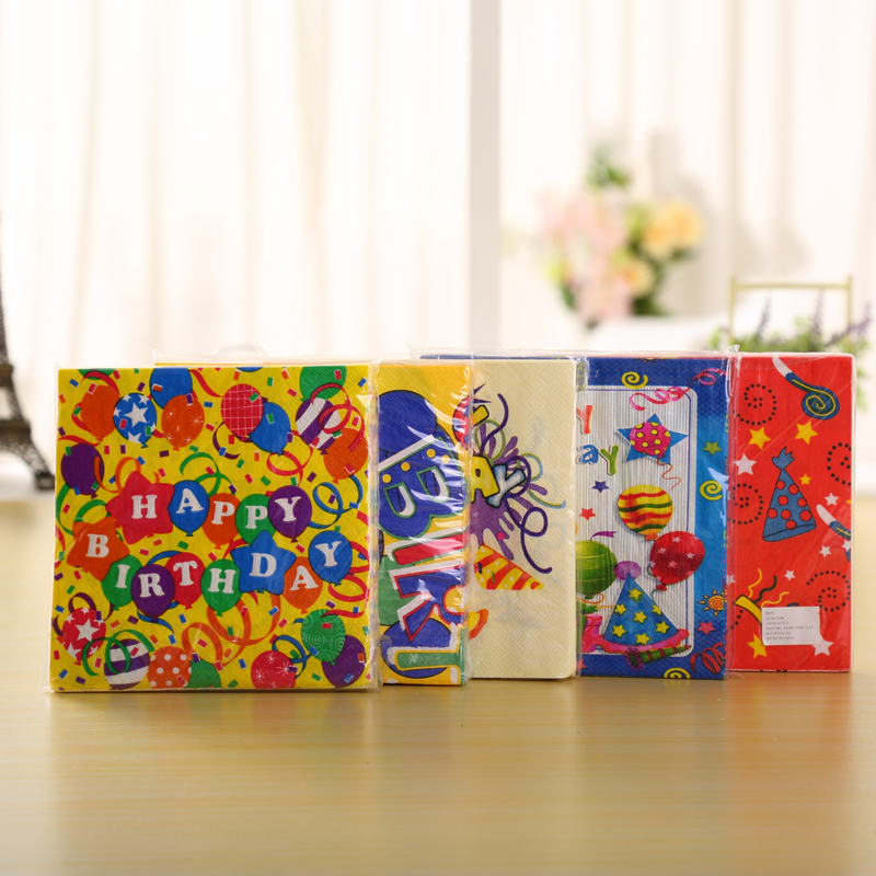Colored printed paper napkin pattern paper towel art napkin