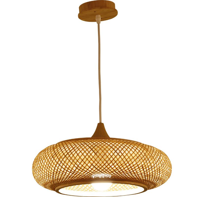 Nordic Single-Head Restaurant Chandelier Designer&#039;s Lamp Tea Room Guesthouse Decoration Card Holder Dining Table Lamp Bamboo Lamp