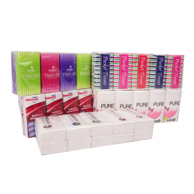 Handkerchief paper packet napkin wood pulp paper Handkerchief strip tissue napkin