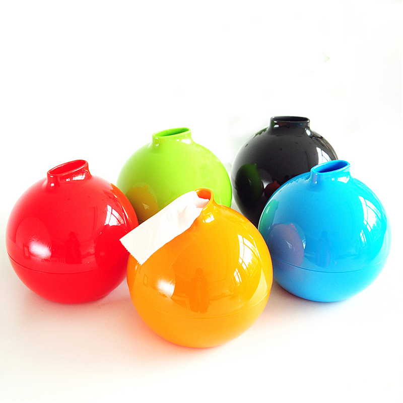 Creative ball tissue box large winding paper towel tube car with simple European solid tissue box