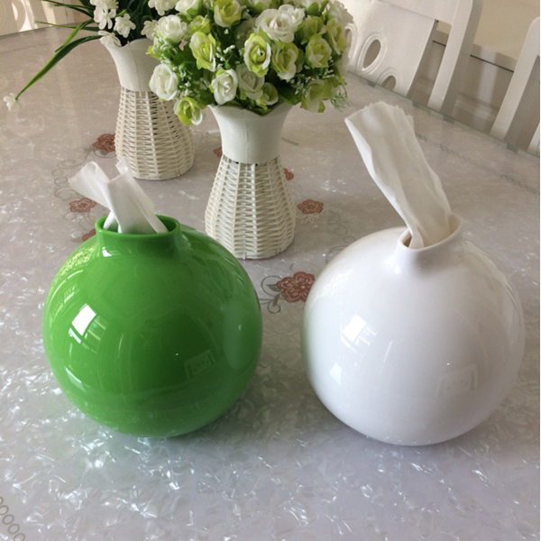 Creative ball tissue box large winding paper towel tube car with simple European solid tissue box