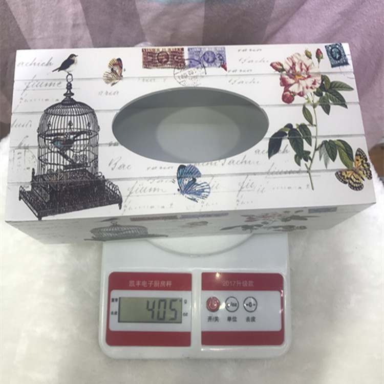 Promotional Simple Spot Korean Style Pastoral Furniture White Wooden Printed Tissue Box Ornaments Promotional Simple Spot Korean Style Pastoral Furniture White Wooden Printed Tissue Box Ornaments