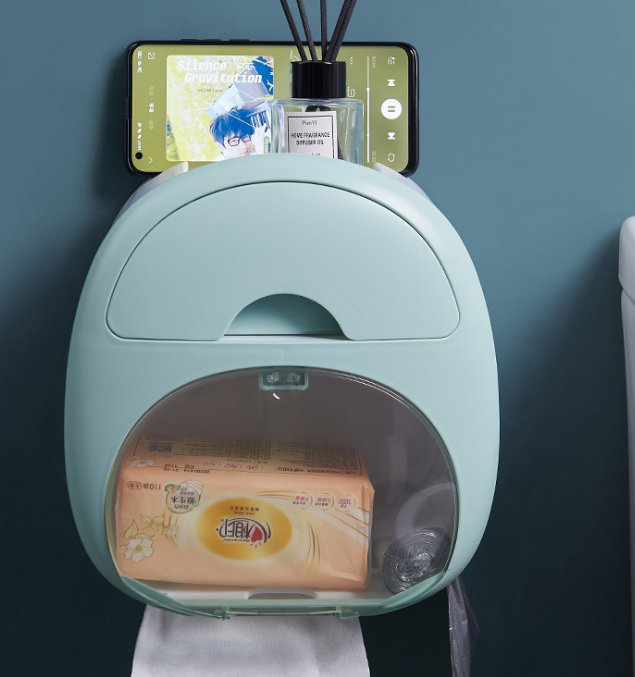 Punch-Free Toilet Tissue Box Roll Paper Toilet Paper Tissue Holder Toilet Household Storage Toilet Paper Rack Tissue Box