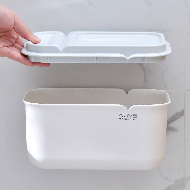Minimalist Light Luxury Home No Trace Stickers Wall-Mounted Tissue Box Durable, Firm, Simple and Easy to Disassemble Roll Holder Storage Rack