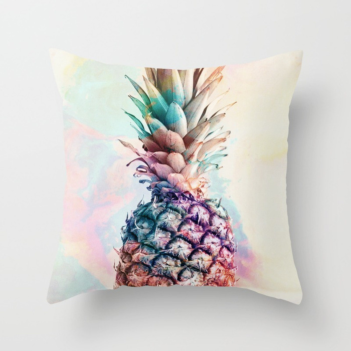 Tropical Fruit Painted Pineapple Flax Pillow Pillow Cover Casual and Comfortable Car and Sofa Office Cushion Cover Tropical Fruit Painted Pineapple Flax Pillow Pillow Cover Casual and Comfortable Car and Sofa Office Cushion Cover