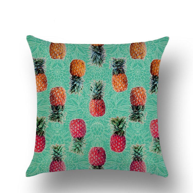 Tropical Fruit Painted Pineapple Flax Pillow Pillow Cover Casual and Comfortable Car and Sofa Office Cushion Cover Tropical Fruit Painted Pineapple Flax Pillow Pillow Cover Casual and Comfortable Car and Sofa Office Cushion Cover