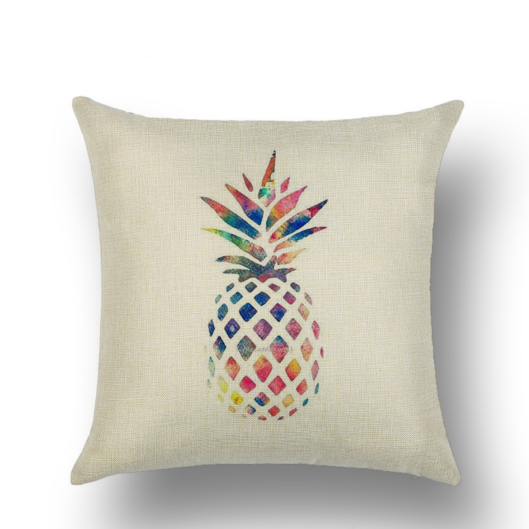 Tropical Fruit Painted Pineapple Flax Pillow Pillow Cover Casual and Comfortable Car and Sofa Office Cushion Cover Tropical Fruit Painted Pineapple Flax Pillow Pillow Cover Casual and Comfortable Car and Sofa Office Cushion Cover