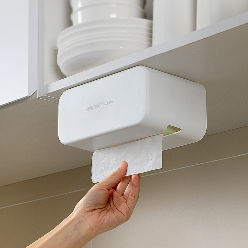 8 Nordic Wall-Mounted Toilet Tissue Box Kitchen Paper Extraction Box Toilet Paper Rack Napkin Holder