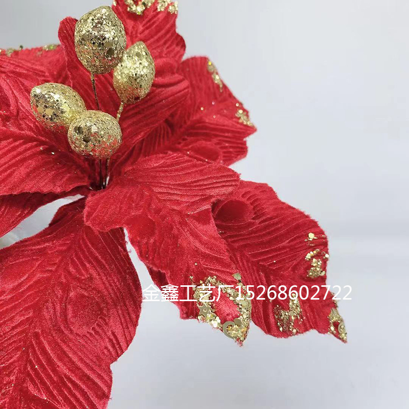 32cm DIY Artificial Christmas Flowers Simulation Flowers Christmas Tree Ornaments Wedding Christmas Decoration Flower He 32cm DIY Artificial Christmas Flowers Simulation Flowers Christmas Tree Ornaments Wedding Christmas Decoration Flower He