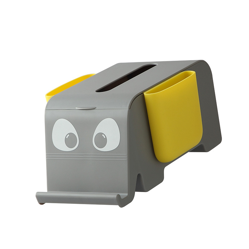 8 Elephant Desktop Tissue Box Multifunctional Cartoon Paper Extraction Box Living Room Remote Control Storage Box Mobile Phone Holder