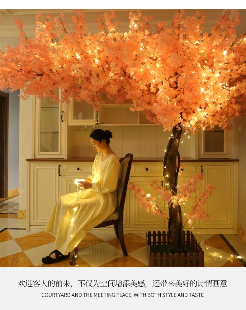Artificial Cherry Tree Peach Tree Large Cherry Blossom Tree Pink Fake Trees Interior Decoration Hotel Mall Lobby Wedding Landscape Artificial Cherry Tree Peach Tree Large Cherry Blossom Tree Pink Fake Trees Interior Decoration Hotel Mall Lobby Wedding Landscape