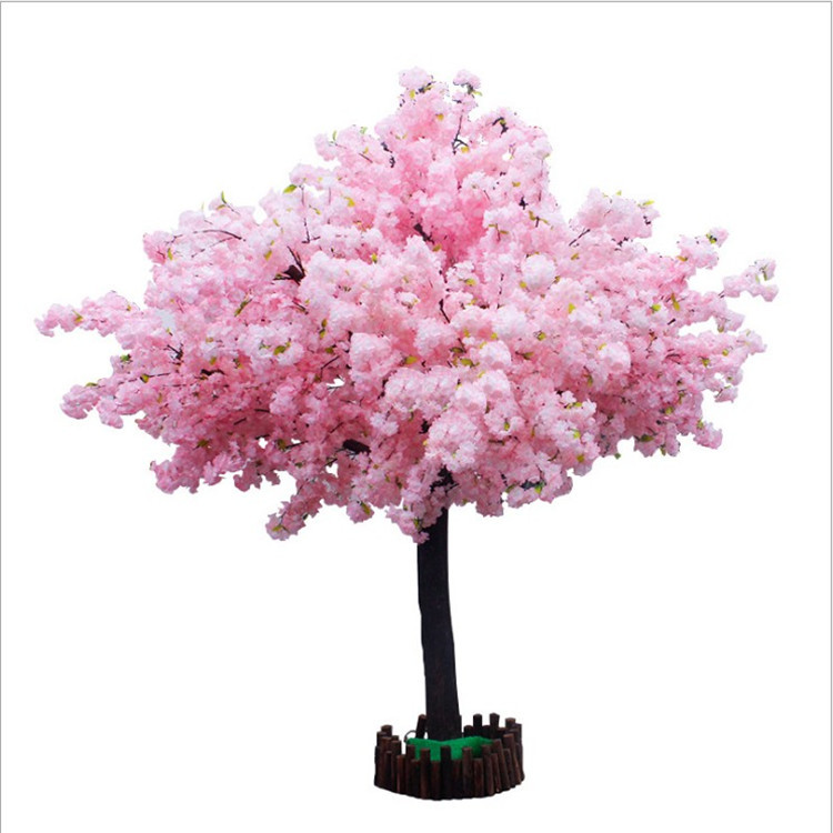 Artificial Cherry Tree Peach Tree Large Cherry Blossom Tree Pink Fake Trees Interior Decoration Hotel Mall Lobby Wedding Landscape
