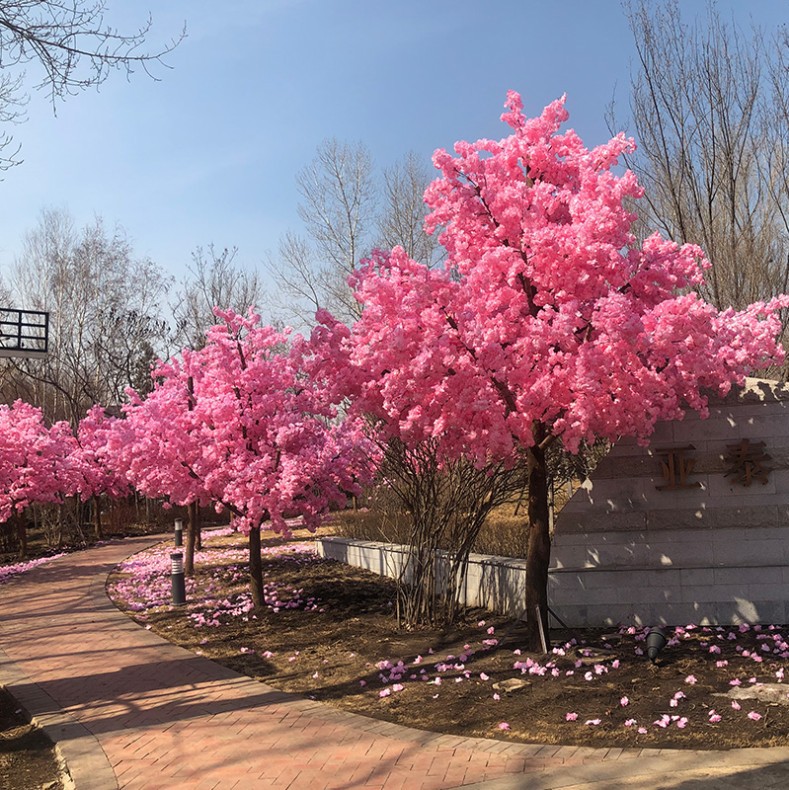 Artificial Cherry Tree Peach Tree Large Cherry Blossom Tree Pink Fake Trees Interior Decoration Hotel Mall Lobby Wedding Landscape Artificial Cherry Tree Peach Tree Large Cherry Blossom Tree Pink Fake Trees Interior Decoration Hotel Mall Lobby Wedding Landscape