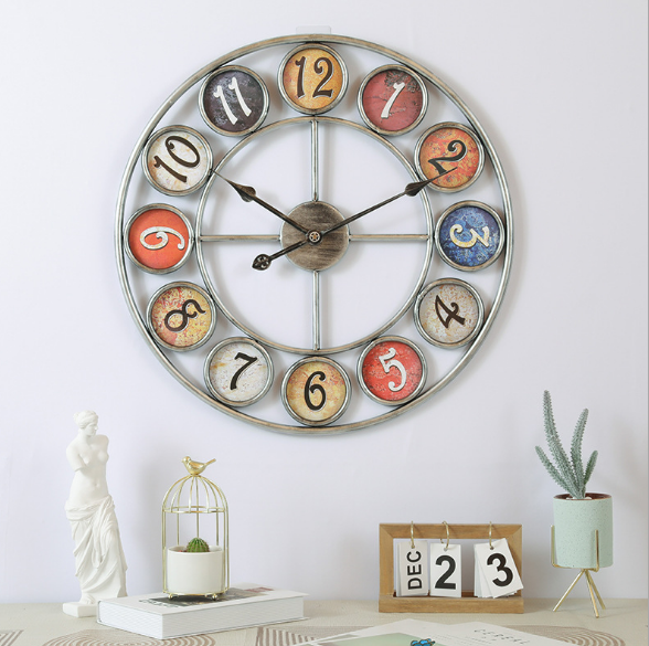 Iron Circle and Creative Wall Clock
