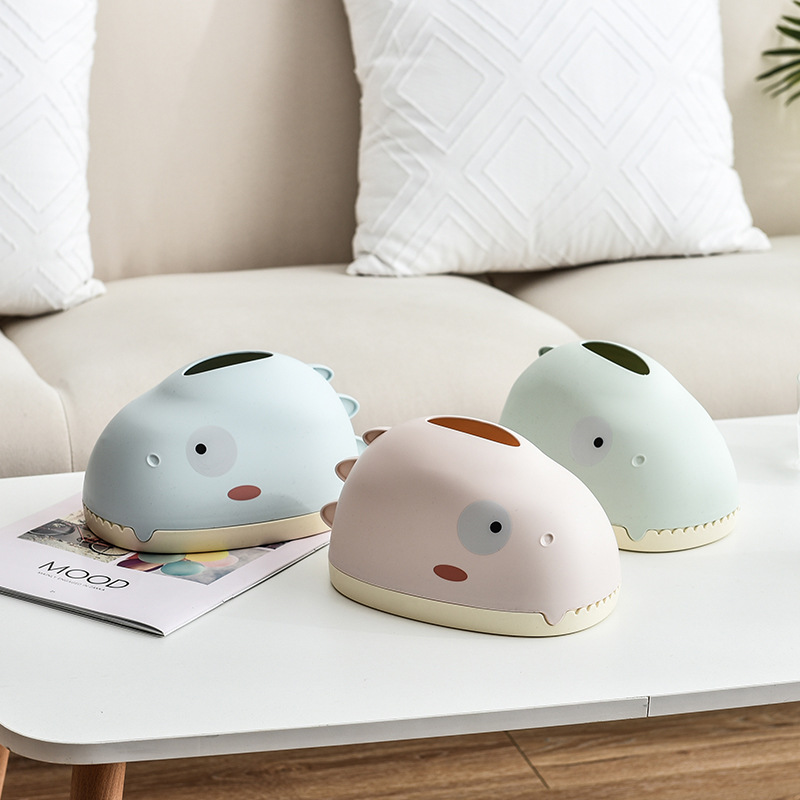 Cute Dinosaur Creative Home Paper Extraction Box Beautiful Shape Household Living Room Desktop Tissue Box Pp Plastic Storage Box