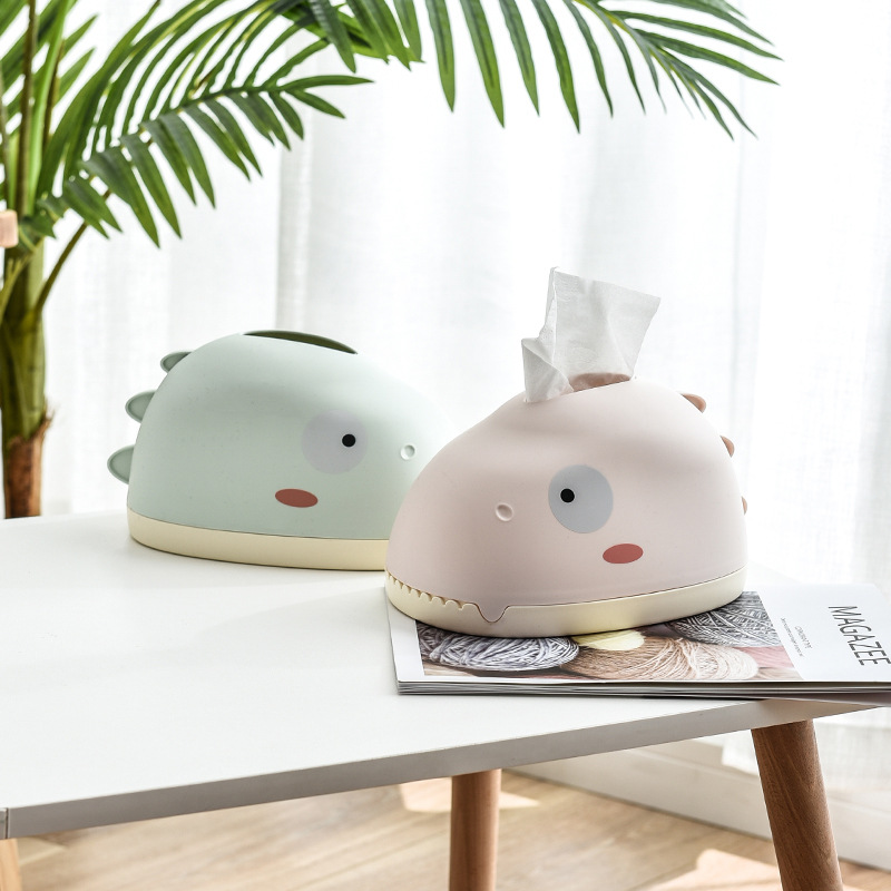 Cute Dinosaur Creative Home Paper Extraction Box Beautiful Shape Household Living Room Desktop Tissue Box Pp Plastic Storage Box