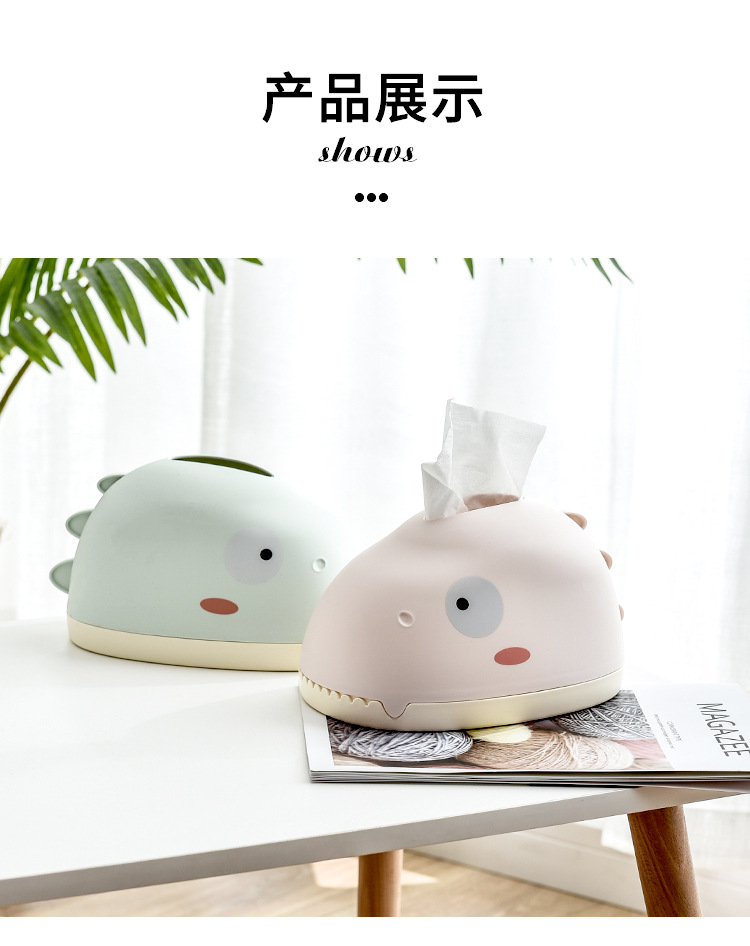 Cute Dinosaur Creative Home Paper Extraction Box Beautiful Shape Household Living Room Desktop Tissue Box Pp Plastic Storage Box Cute Dinosaur Creative Home Paper Extraction Box Beautiful Shape Household Living Room Desktop Tissue Box Pp Plastic Storage Box