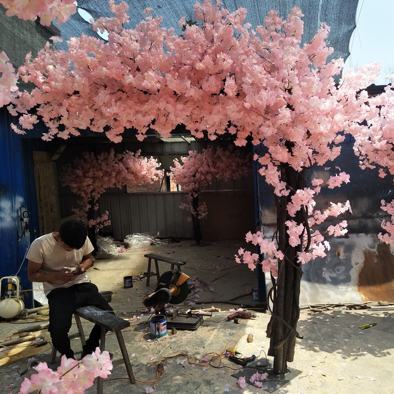 Artificial Cherry Tree Fake Cherry Tree Wedding Interior Decoration Fake Peach Tree Emulational Peach Tree Large Wishing Tree