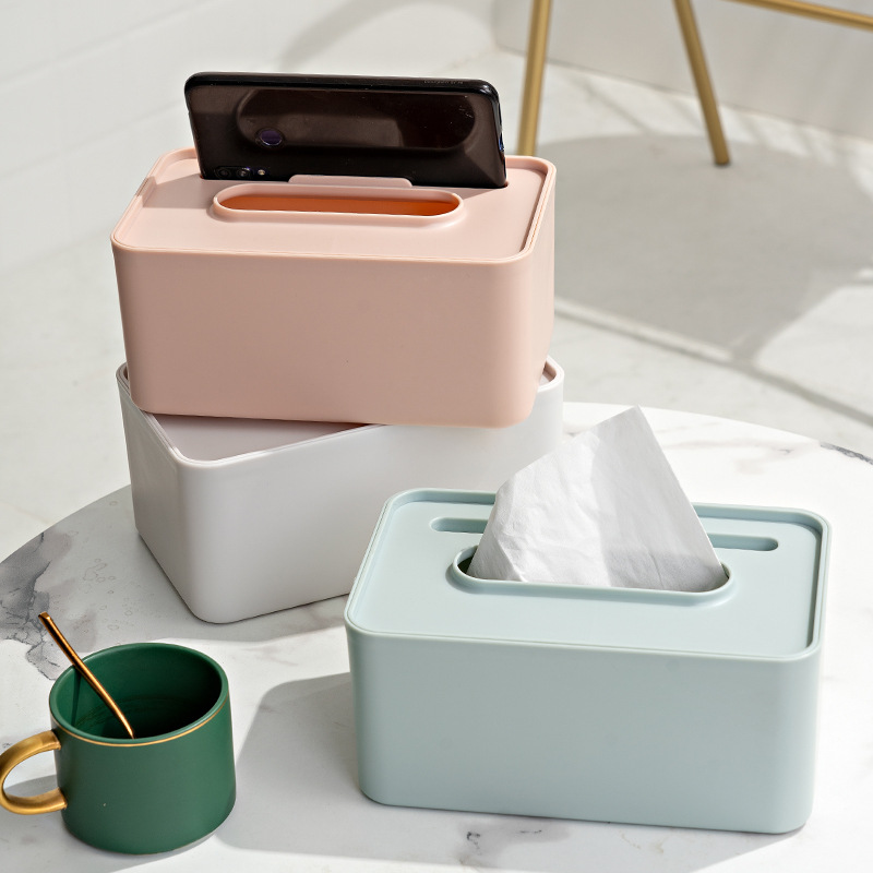 Plastic Creative Advertising Tissue Box Paper Box with Logo Hotel Restaurant Living Room Desktop Napkin Paper Box
